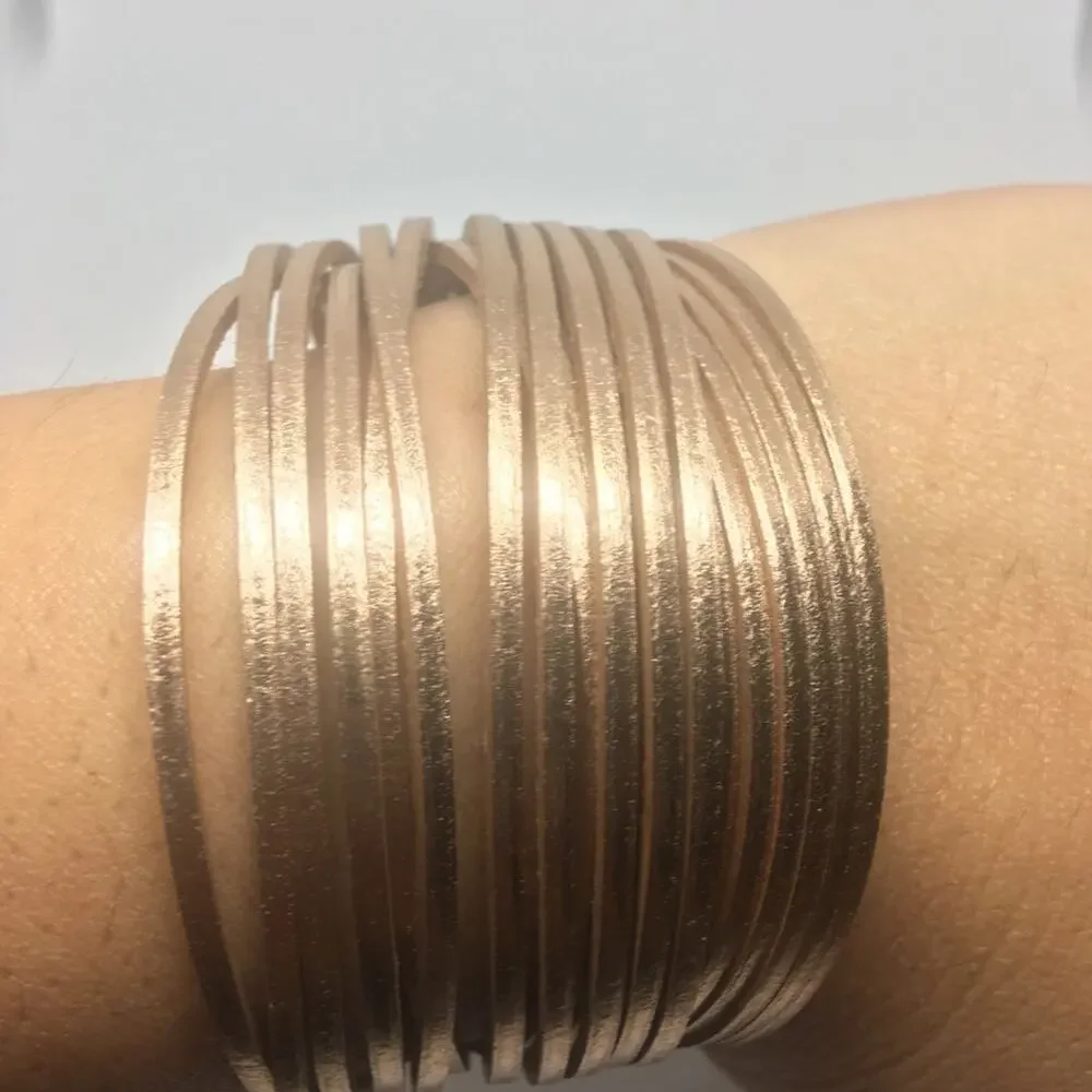 Multi Row Bracelet Magnetic Closure - Rose Gold